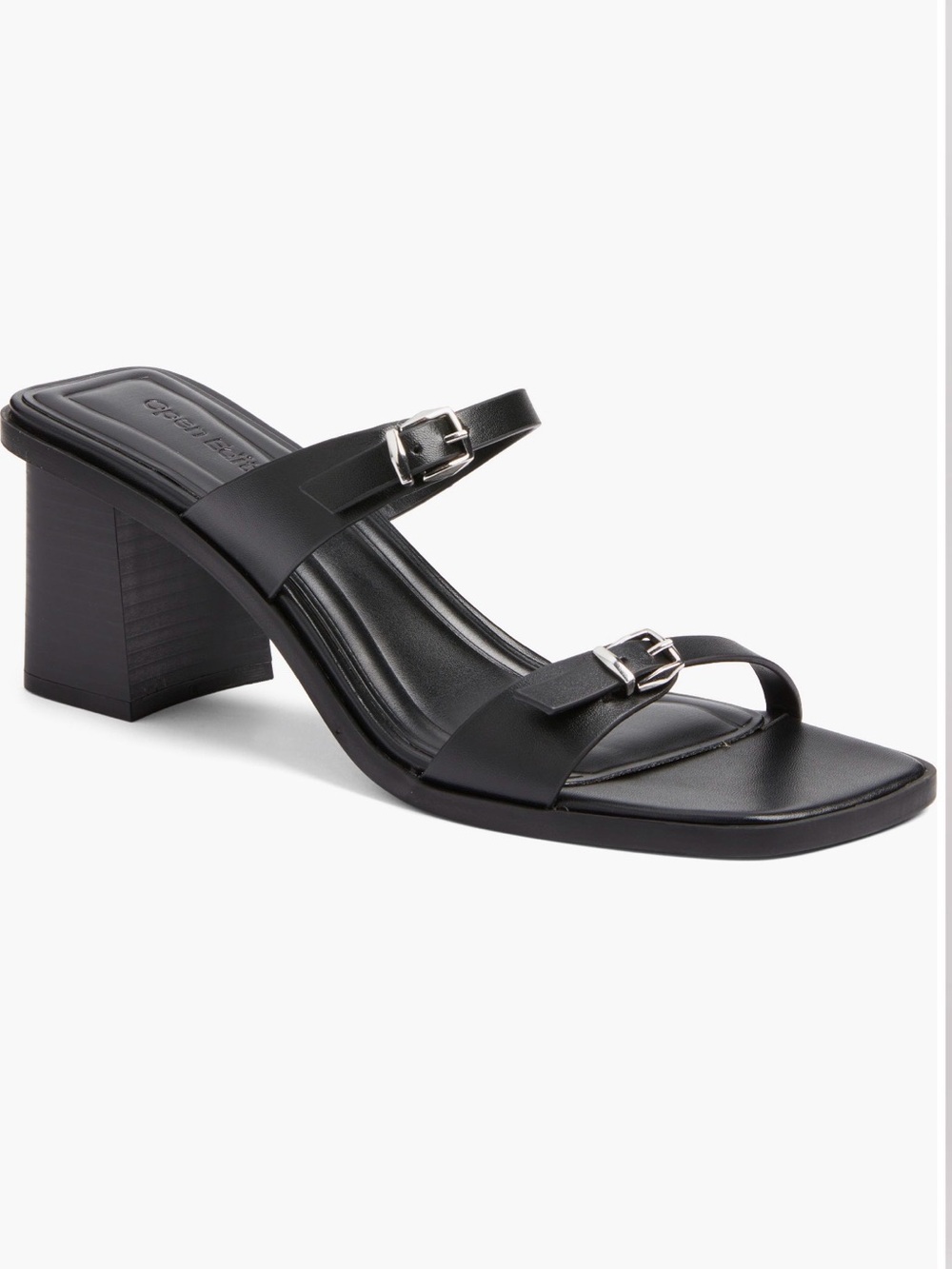 Open Edit Akari Block Heel Sandals Black Size 10